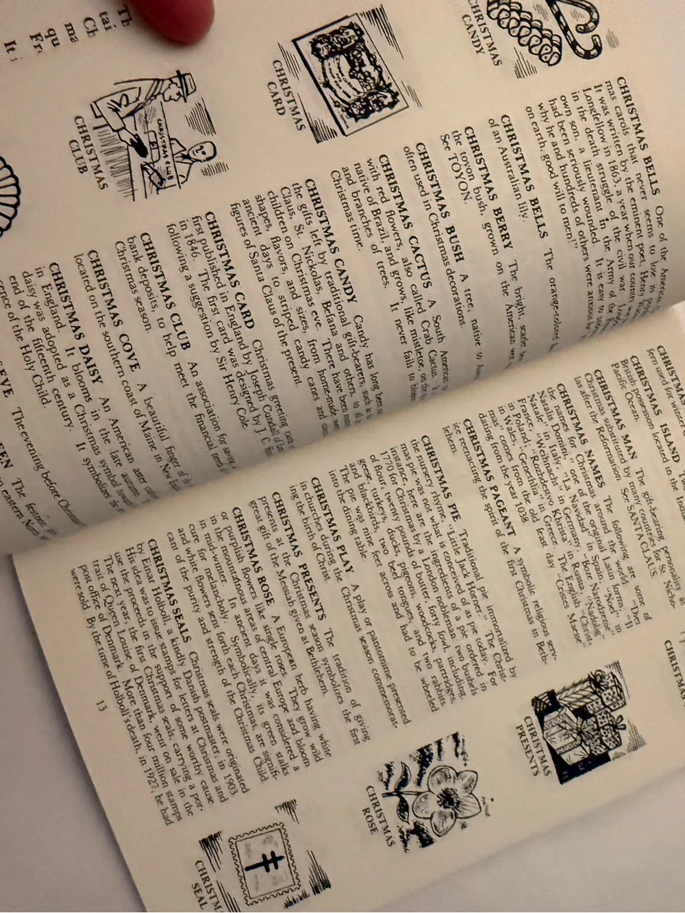 VTG Christmas Dictionary - Green and Red Holiday Book